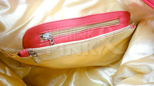 Fuchsia Hobo Handbag w-Pink Ribbon Charm Bracelet