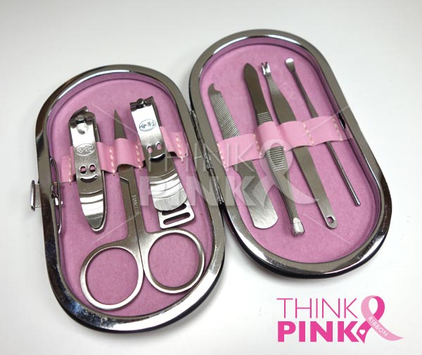 Pink Ribbon Light Pink Manicure Tool Set (7-Piece)