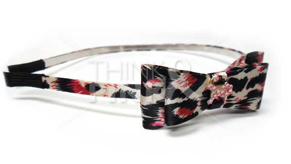Breast Cancer Pink Ribbon Headband-Pink Leopard
