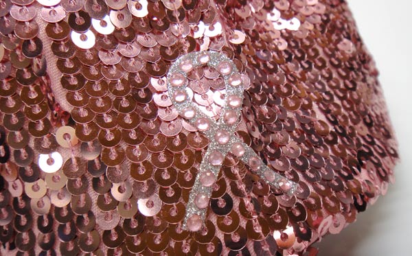 Pink Sequin Lady Diva Ivy Hat with Pink Ribbon