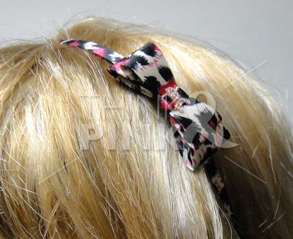 Breast Cancer Pink Ribbon Headband-Pink Leopard