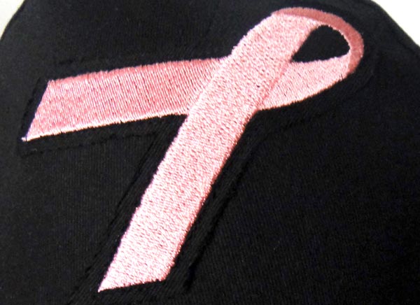 Pink Ribbon Black Cap - Breast Cancer Awareness