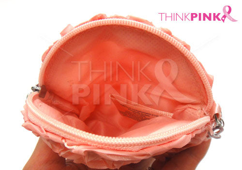 Breast Cancer Rose Pink Coin-Cosmetic Purse