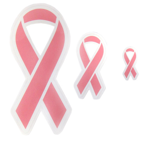 Pink Ribbon Decal Set (3 pcs)