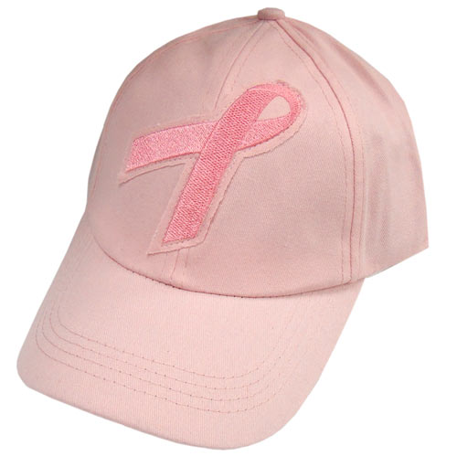 Pink Ribbon Pink Cap - Breast Cancer Awareness