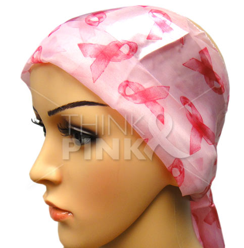 Pink Ribbon Scarf-Headband-Sash -Pink