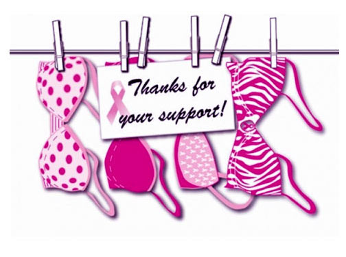 1 Dz. Pink Ribbon Thank You cards (12 pcs)