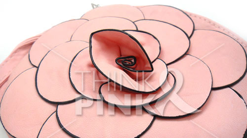 Flower Wristlet Purse-Handbag-Coin Wallet in Pink