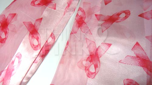 Pink Ribbon Scarf-Headband-Sash -Pink