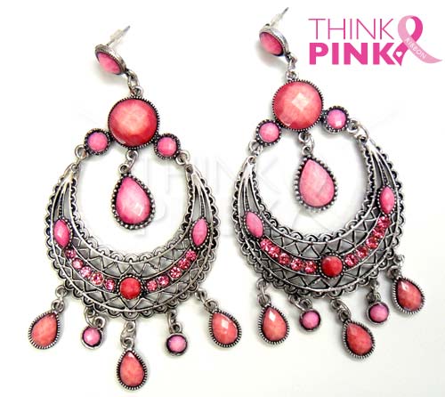 Pink Chandelier Drop Earrings