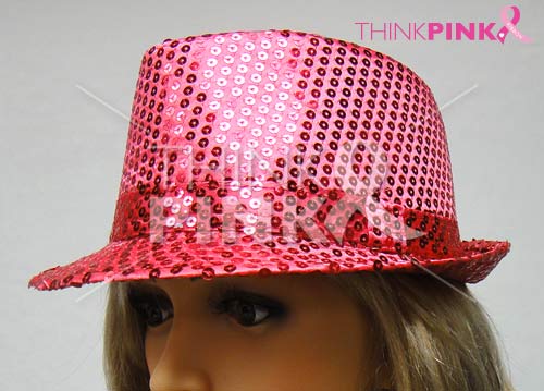 Fuchsia Sequin Fedora Hat