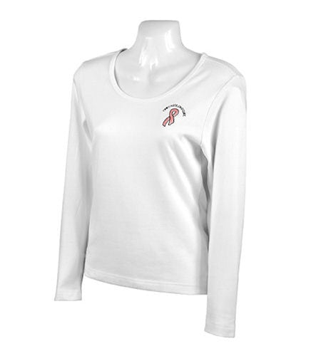 "One Cause One Cure" Round Neck Long Sleeve T - Small