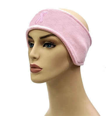 Pink Ribbon Fleece Headband