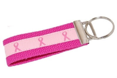 Pink Ribbon Pink Key Fob