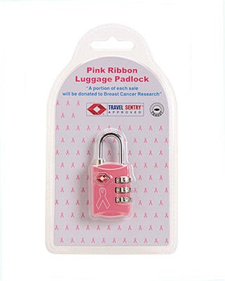 Pink Ribbon Luggage Lock