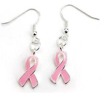 Pink Ribbon Earrings