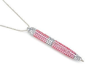 Pink & Clear Cz Pen