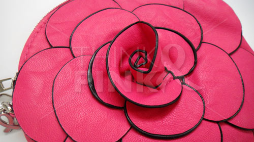 Flower Wristlet Purse-Handbag-Coin Wallet in Fuchsia