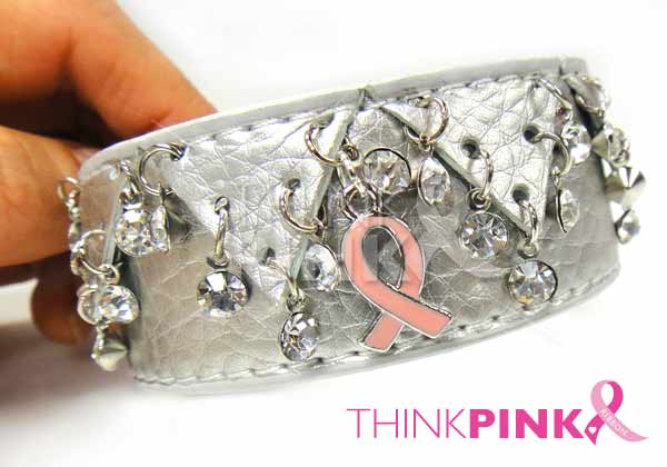 Pink Leather Bracelet