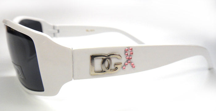 Pink Ribbon Sunglasses - White