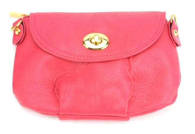 Pink Ribbon Small Shoulder Bag - Hot Pink