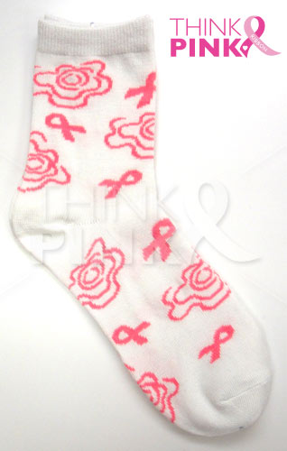 Breast Cancer Awareness 3 Pack Socks -Style 07