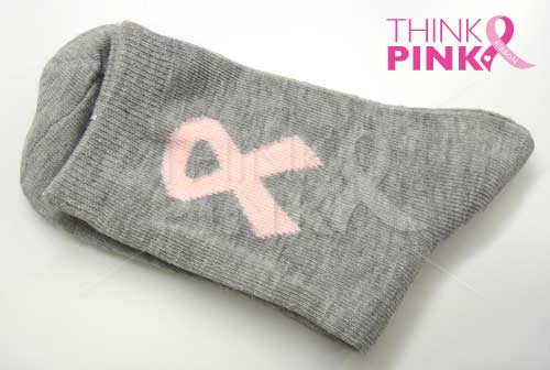 Breast Cancer Awareness 3 Pack Socks -Style 03