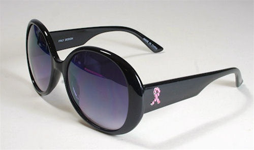 Pink Ribbon Sunglasses -Black