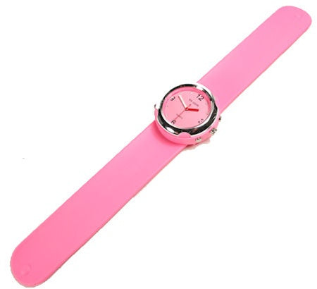 Pink Silicone Slap Watch