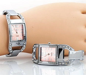 Square Pink Face Watch