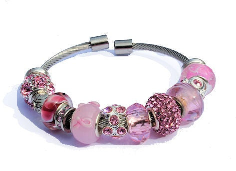 Pink Flexible Bangle Bracelet