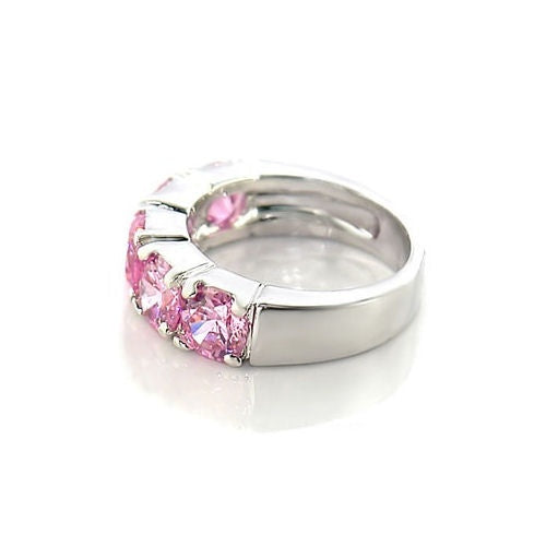 Pink Five Point Cz Ring