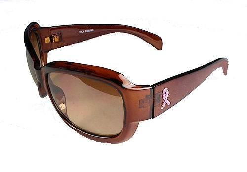 Pink Ribbon Sunglasses - Brown