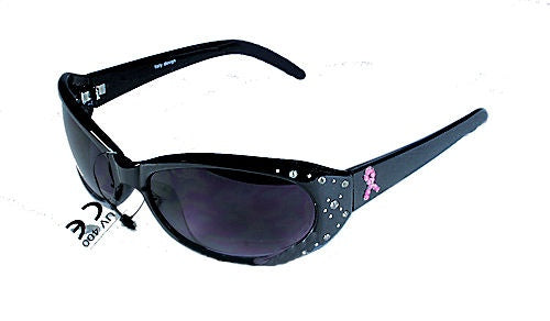 Pink Ribbon Sunglasses - Black