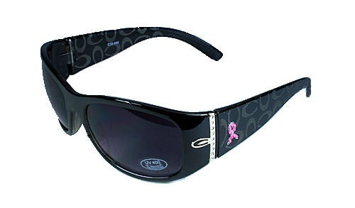 Pink Ribbon Sunglasses - Black