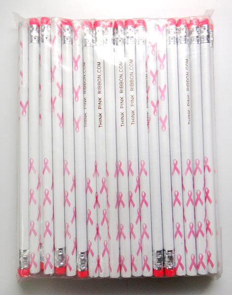 1 Dz. Pink Ribbon Pencils (12 pcs)