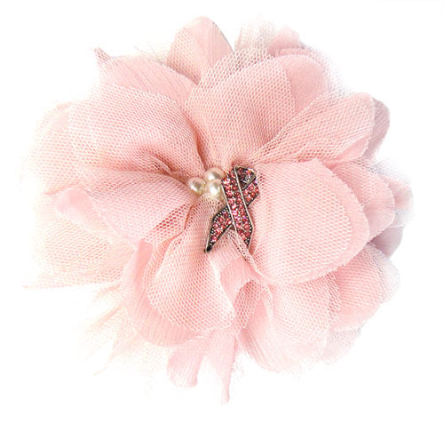 Breast Cancer Awareness Pink Flower Fashion Hair Clip & Pin