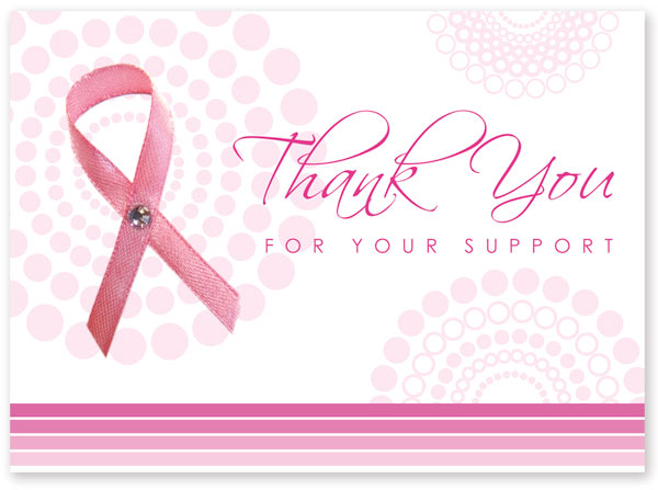 Breast Cancer Pink Ribbon Thank You Cards (10 pcs)