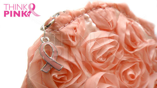 Breast Cancer Rose Pink Coin-Cosmetic Purse