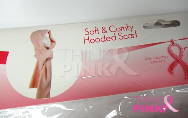 Pink Cozy Hooded Scarf