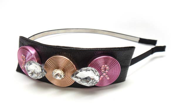 Three Circles Pink Ribbon Headband