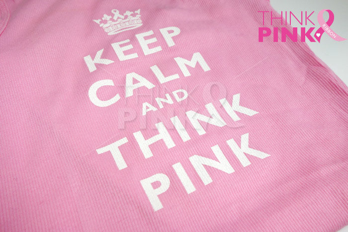 Keep Calm and Think Pink Tank Top - Candy Pink