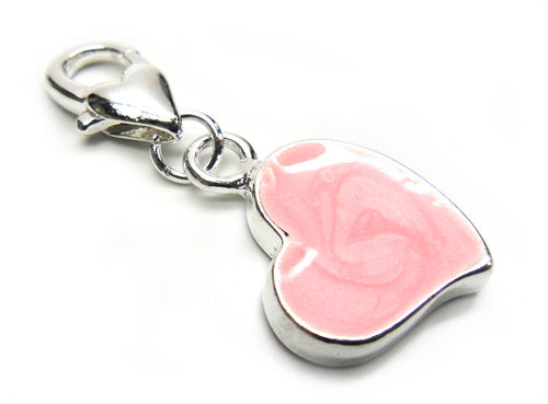 Pink Heart Charm - Pendant