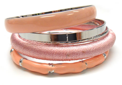 Pink Bracelet - Set of 5 Bangles