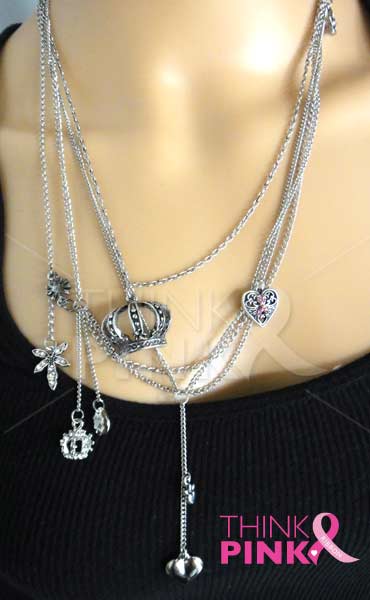 Multi-Strand Necklace with Charms