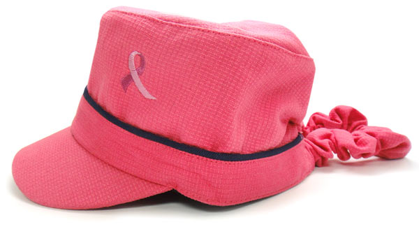 Pink Ribbon Scrunchie Cap
