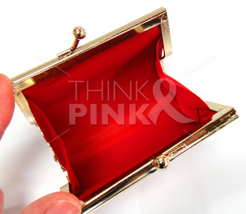 Pink Ribbon Fuchsia Coin Purse