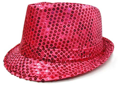 Fuchsia Sequin Fedora Hat