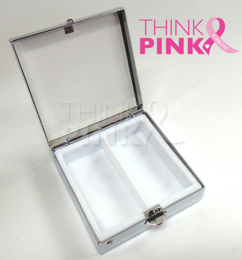 Breast Cancer Pink Ribbon Pill Box -Pink Ribbon