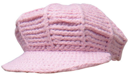 Ladies Pink Newsboy Hat